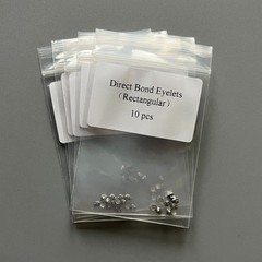 10pcs Dental Orthodontic Lingual Buttons Direct Bond Eyelets Rectanglar Base