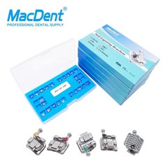 MacDent Dental Ortho Monoblock Bracket Self Ligating Roth/MBT 345H & Buccal Tube