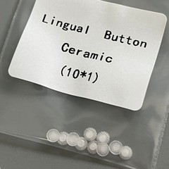 10 Pcs/Pack Dental Orthodontic Ceramic Clear Lingual Button Bondable Round Base