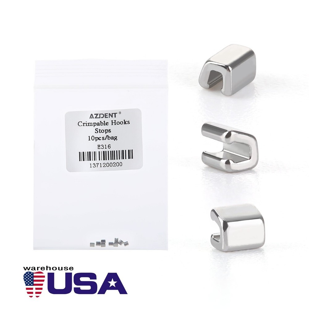 AZDENT Dental Ortho Universal Crimpable Hook Stops Type Fixed on Arch Wires