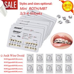 10Packs Dental Orthodontics Brackets Braces /Supper Elastic Niti Round Arch Wire