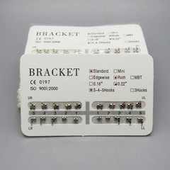 20 Pcs/Kit Dental Orthodontic Metal Bracket Braces Standard Roth .022 Hook 3-4-5
