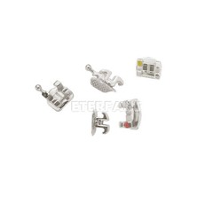 20PCs Dental Orthodontic Bracket Brace Metal Standard Mini Roth MBT 022 345Hooks