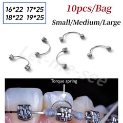 10pcs/Pack Dental Orthodontic Anterior Teeth Torque Rectangular Springs SS