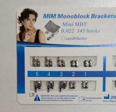 100Sets Dental Orthodontic Brackets MIM Monoblock Mini Roth/MBT 022 345 Hooks