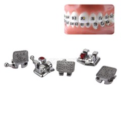 10Box Dental Orthodontic Brackets Braces MIM Monoblock Mini Roth 0.022 345 Hook