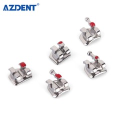 AZDENT Dental Orthodontic Metal Brackets Braces Mini Roth Slot.022 Hooks 3-4-5