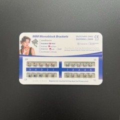 Dental Orthodontic Metal Bracket MIM Monoblock Mini Roth 022 no Hooks Mesh Base