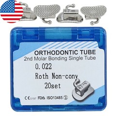 USA Dental Orthodontic Buccal Tubes MBT Roth 022 1st 2nd Molar Bondable Single