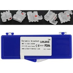 Dental Orthodontic Clear Ceramic Bracket Aesthetic Brace Roth MBT 0.022 345w/h