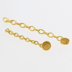 Dental Ortho Lingual Button Traction Chain Round Golden Plated Round Rectangular