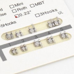 Dental Orthodontic Bracket Brace MIM Monoblock Ultrathin Edgewise 022 345 Hook