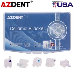 Dental Orthotis Ceramic Brackets Brace 28pcs/pk Roth.022 345 Hooks Marked AZDENT