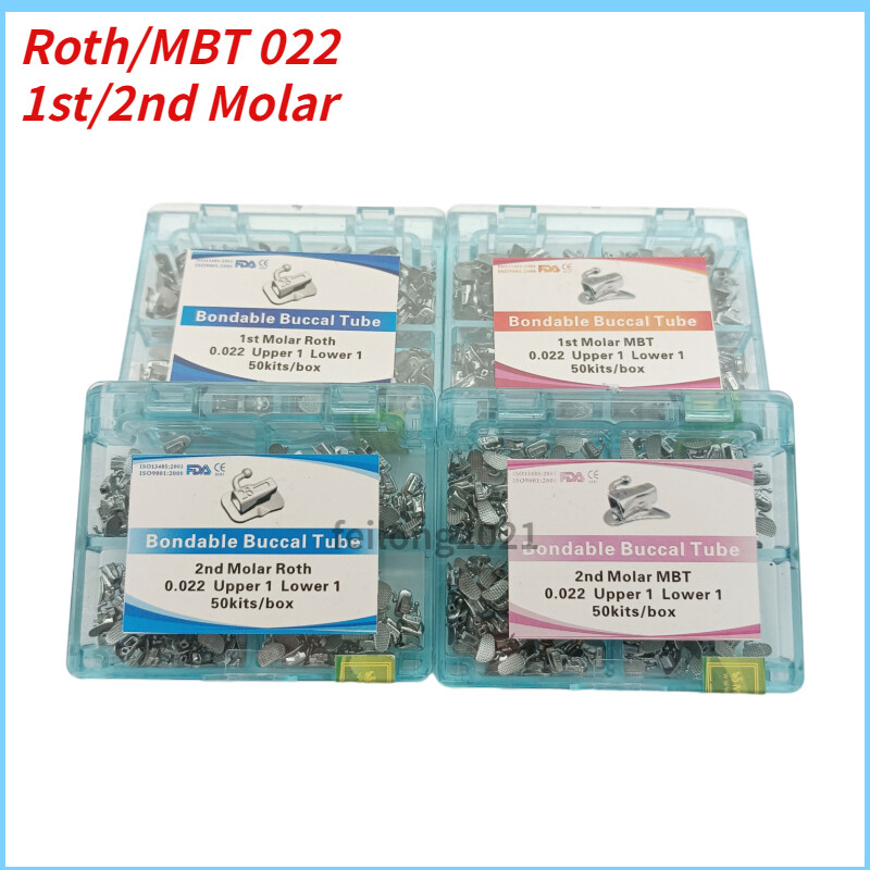 Dental Orthodontic Buccal Tube 1st 2nd Molar Tube Roth MBT 022/018 FDA CE