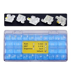 Orthodontic Aesthetic Bracket Ceramic Sapphire Clear Brace MBT 022 345W/H 5-5