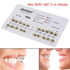 10 Kits AZ Orthodontic Metal Mini Roth 022 Hooks 3 4 5 Brackets Braces SK CE&FDA