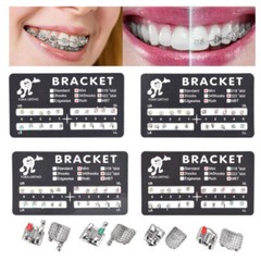 5Sets Dental Orthodontic Metal Brackets Braces Mini Roth MBT 022 018 slot 345 H
