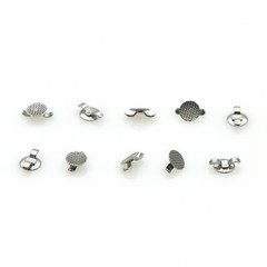 Dental Cleat Double Wing Ortho Bonding Round Lingual Button Mesh Base 10Pcs/Bag