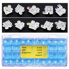 Elegan I Dental Orthodontic Ceramic Brackets Clear Braces Aesthetic Roth MBT 022