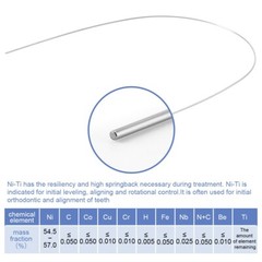 AZDENT Dental Ortho Super Elastic Niti Arch Wires Round Nature/ Metal Brackets