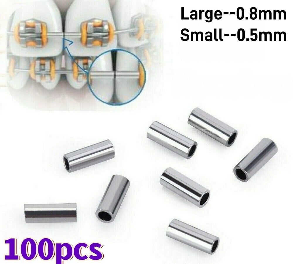 Dental Orthodontic Crimpable Hook Stop tube Mini Stops Bracket Stopper 0.5/0.8mm