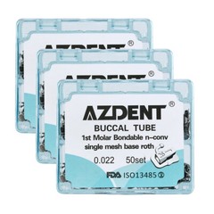 AZDENT Dental Orthodontics Buccal Tubes 1st 2nd Molar Tube Roth MBT 022 018 Type