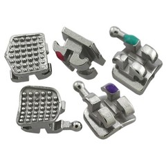 10 Kits MIM MINI Orthodontic Brackets Dental Metal MBT Roth 022 345 Hooks 5-5 OC