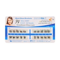 10Sets Dental Orthodontic Brackets Mini Roth/MBT/Edgewise 022/018 345/no Hooks