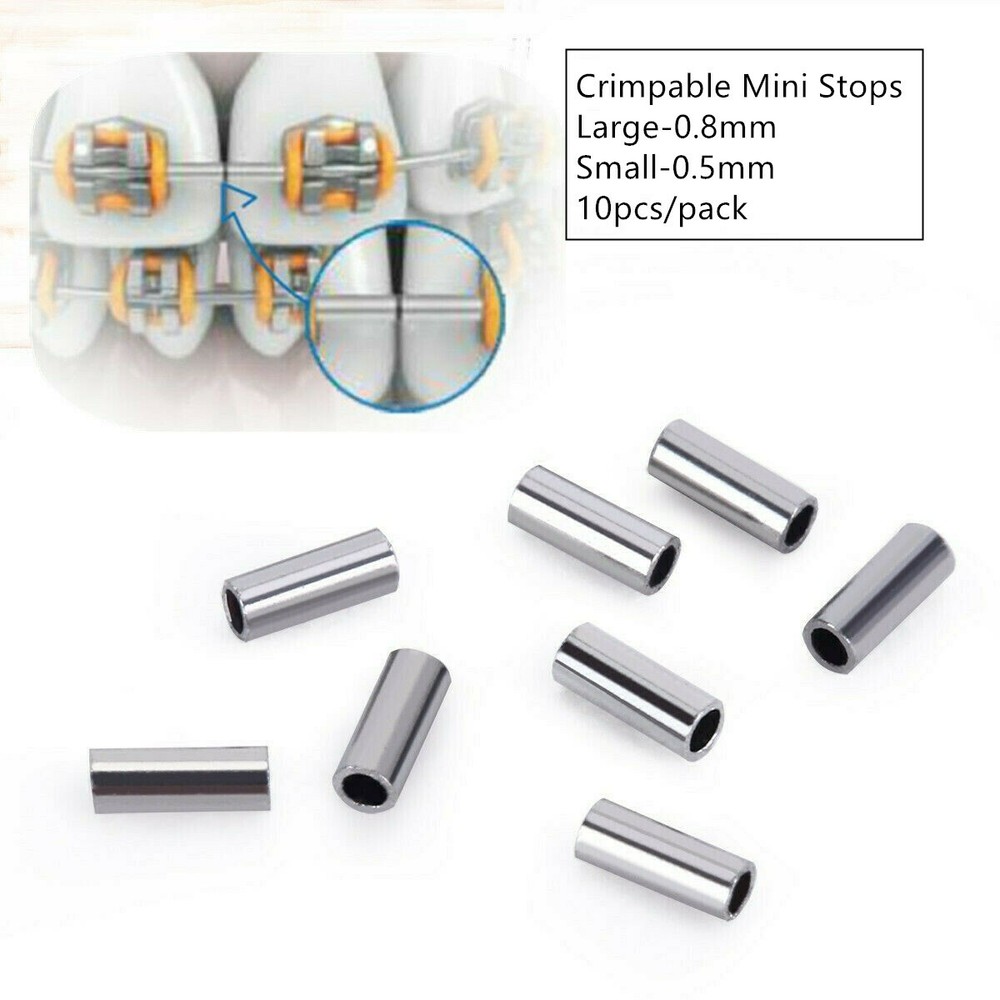 Dental Orthodontic Crimpable Hooks Crimpable Mini Stops 10pcs/pack 0.5/0.8mm