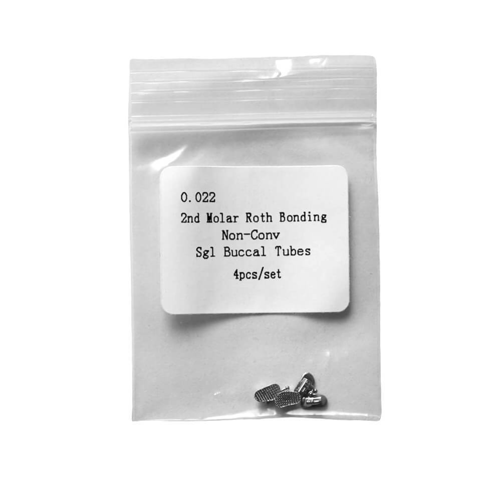 4pcs Dental Orthodontic Buccal Tubes, Roth 0.022″ with Bigger Holes for Bonding