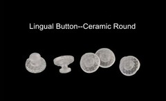 50Pcs Dental Lingual Buttons Ceramic Mesh Adhesive Clear Aligner Retainer Brace