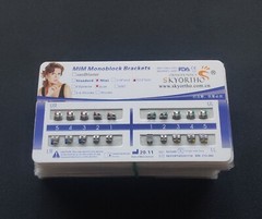 20Sets Dental Ortho Metal Bracket MIM Monoblock Mini Roth 022 no hooks Mesh Base