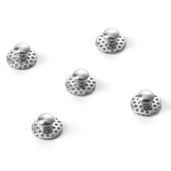 50pcs AZDENT Dental Orthodontic Bondable Hole Lingual Buttons Round Base