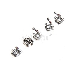 100Pcs Dental Orthodontic Inblock Metal Brackets Braces Mini MBT.022 Hooks 3-4-5