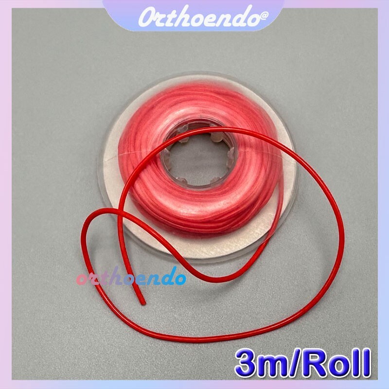 New Orthodontic Archwire Sleeve Elastic Protective Tube Dental Wires Bracket Red