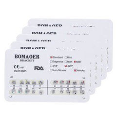 1-100 packs Dental Orthodontic 20pcs/Pack Bracket Braces Standard MBT 022 3Hooks