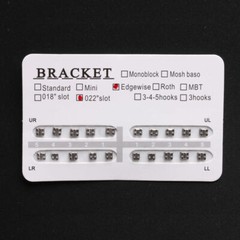Dental Orthodontic Mini/Standard Edgewise Metal Bracket 022 No Hooks Monoblock
