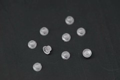 10Pcs Dental Orthodontic Lingual Buttons Ceramic Round Base Mesh Clear Aligner