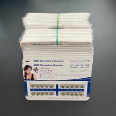 10Sets Dental Orthodontics MIM Monoblock Brackets Mini Edgewise 022 345 hooks