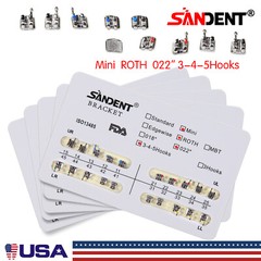 10packs Dental Orthodontic Brackets Braces Mini Roth Slot 022 345 Hook #2 200PCS