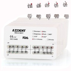 1-100X Dental Orthodontic Brackets Mini/Standard Roth MBT 022/018 Hooks 3/345