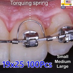 100Pc Dental Orthodontic Torquing Torque Spring Rectangular Anterior Teeth 19×25