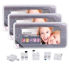 AZDENT Dental Orthodontic Clear Ceramic Brackets Braces Roth. 022 Hooks 3 4 5
