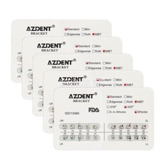 10Packs Dental Orthodontic Metal Brackets Braces Standard MBT.022 Hooks 3 AZDENT