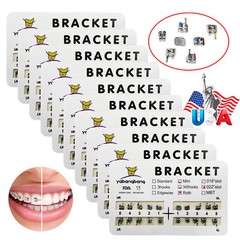 1000 Dental Orthodontic Brackets Braces Mini Roth Slot.022 3-4-5 Hook #2 50PACKS