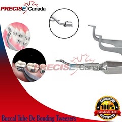 Dental Buccal Tube Tweezers Orthodontic Brackets Holder Bonding Placer Slim Tip