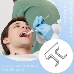 4-Pack 1MM Dental Cotton Roll Holder Clips, Autoclavable Stainless Steel Steady