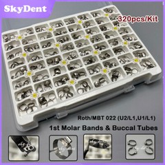 Dental Orthodontic Plain Molar Bands Roth MBT 022 #34-41+ 1st Bands+Buccal Tubes