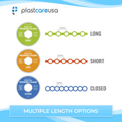 Black Closed Dental Orthodontic Power Chain – 15 ft Elastic Ligature for Braces
