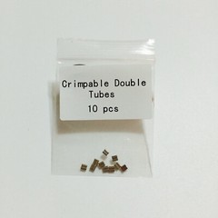 10Pack Dental Double Tubes Lingual Button Orthodontic Steel Crimpable Hooks Stop